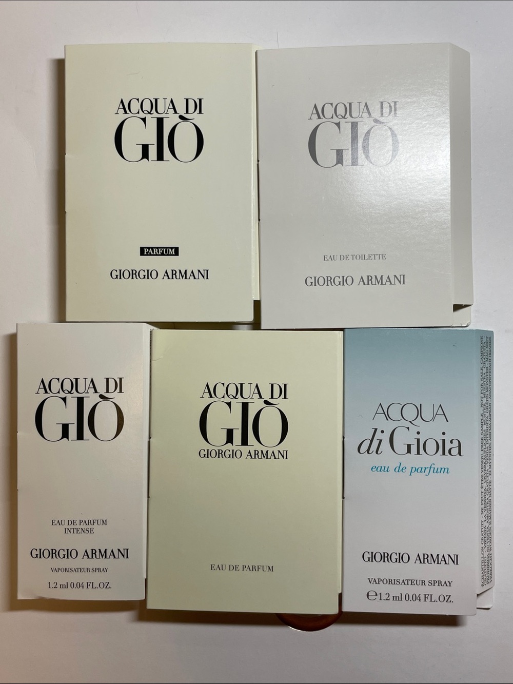 1.2mlx5 Giorgio Armani men’s samples